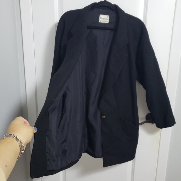 VINTAGE BIANCA Black Blazer Coat - Picture 4 of 10